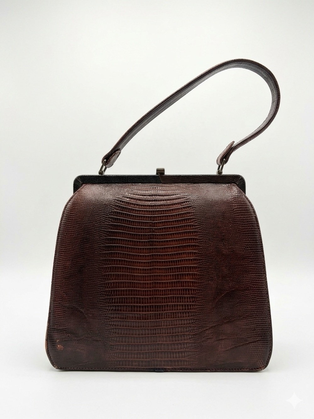 Vintage 50s Era Sterling USA Genuine Lizard Skin Purse